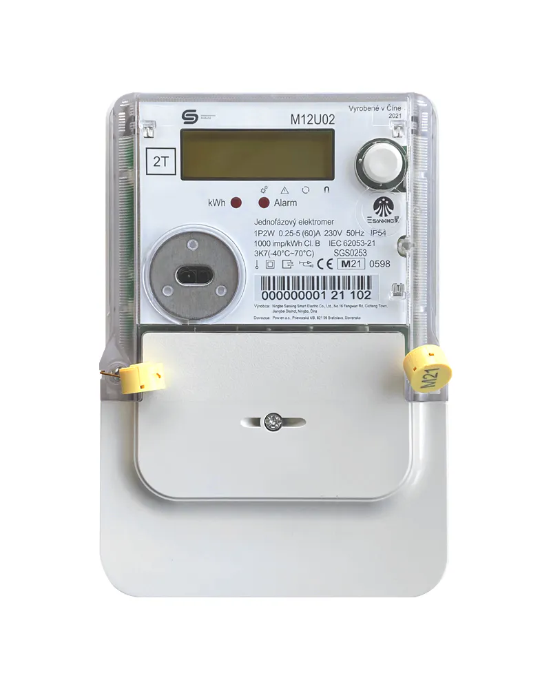 1-fázový štandardný elektromer M12U02