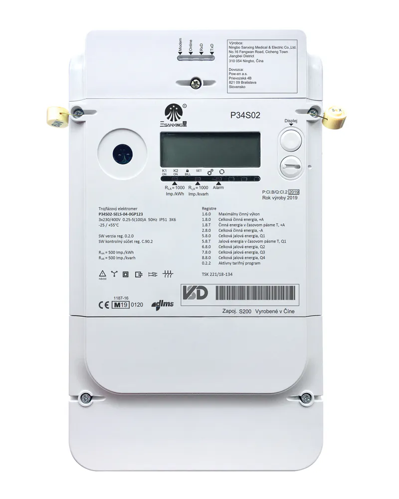 3-fázový inteligentný elektromer P34S02